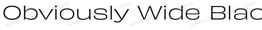 Obviously Wide Black字体转换